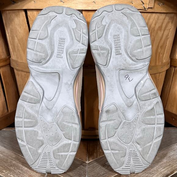 Puma Thunder Desert Particle Beige Pink Tan Leather Suede Sneakers Womens Size 8 - Picture 10 of 11